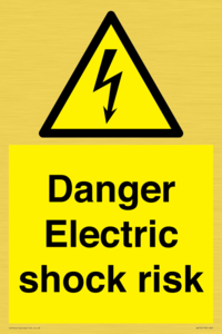 Danger Electric shock risk
